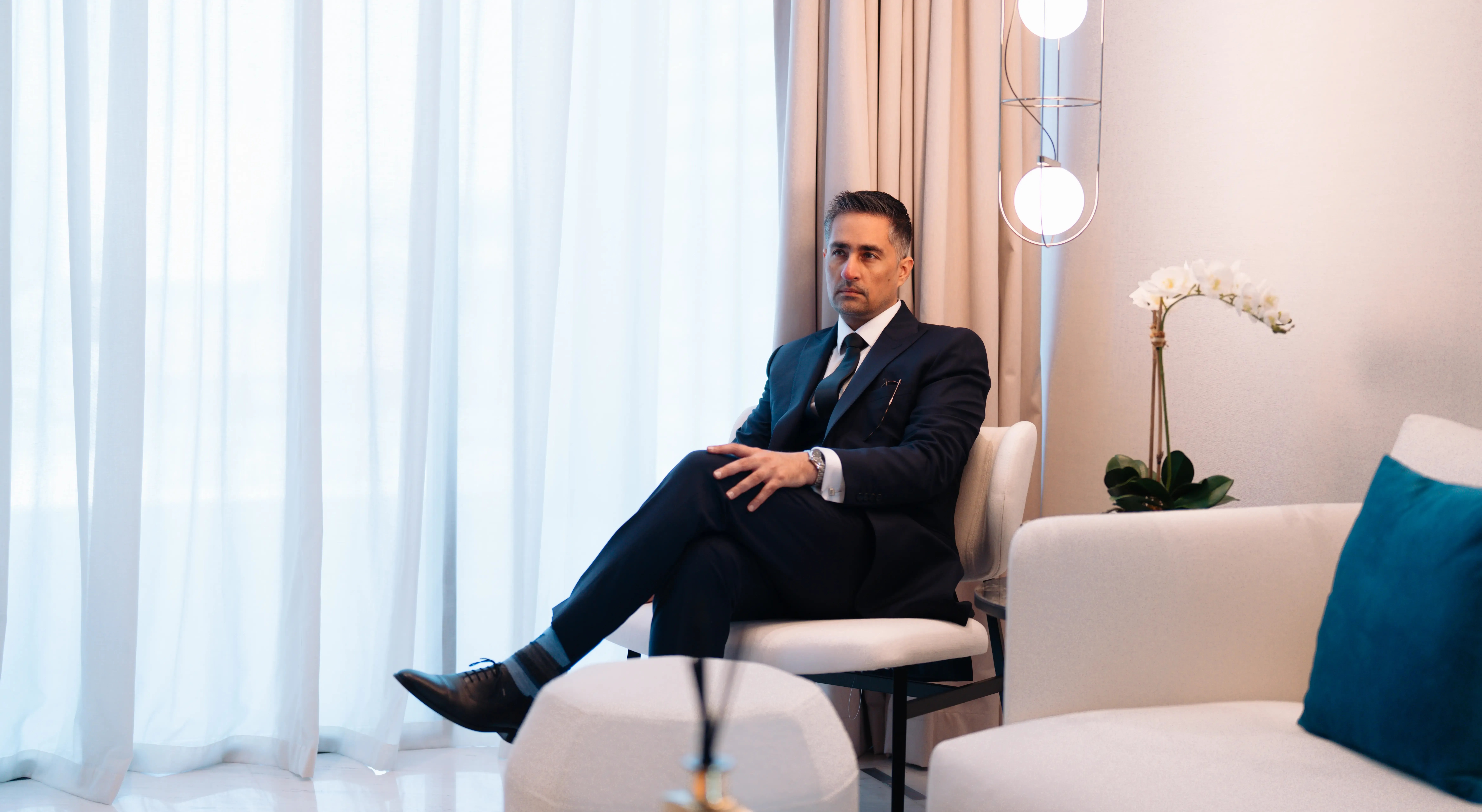 Private client consultation in a luxury office setting