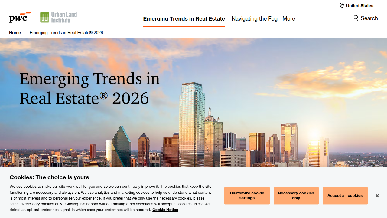 Key insights from the PwC and Urban Land Institute's 2026 report on real estate trends.