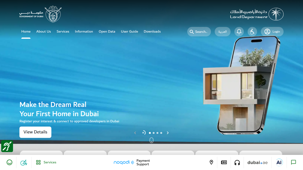 Official website of the Dubai Land Department, the regulatory body for property transactions.