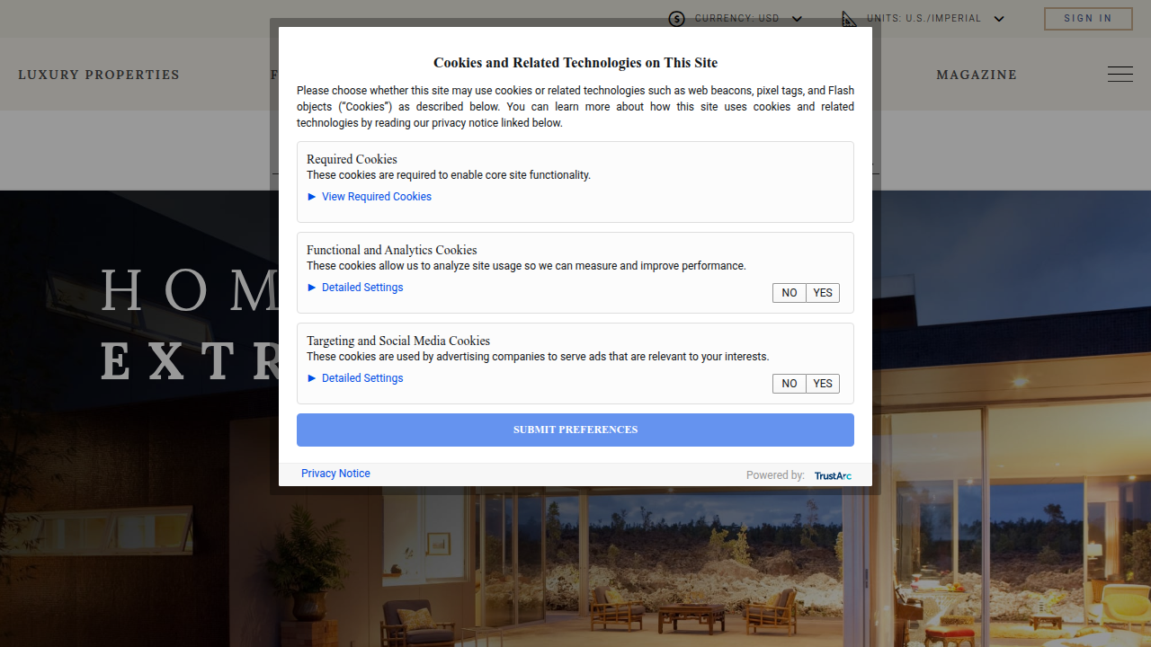 The Coldwell Banker Luxury website, a resource for luxury real estate market reports and insights.
