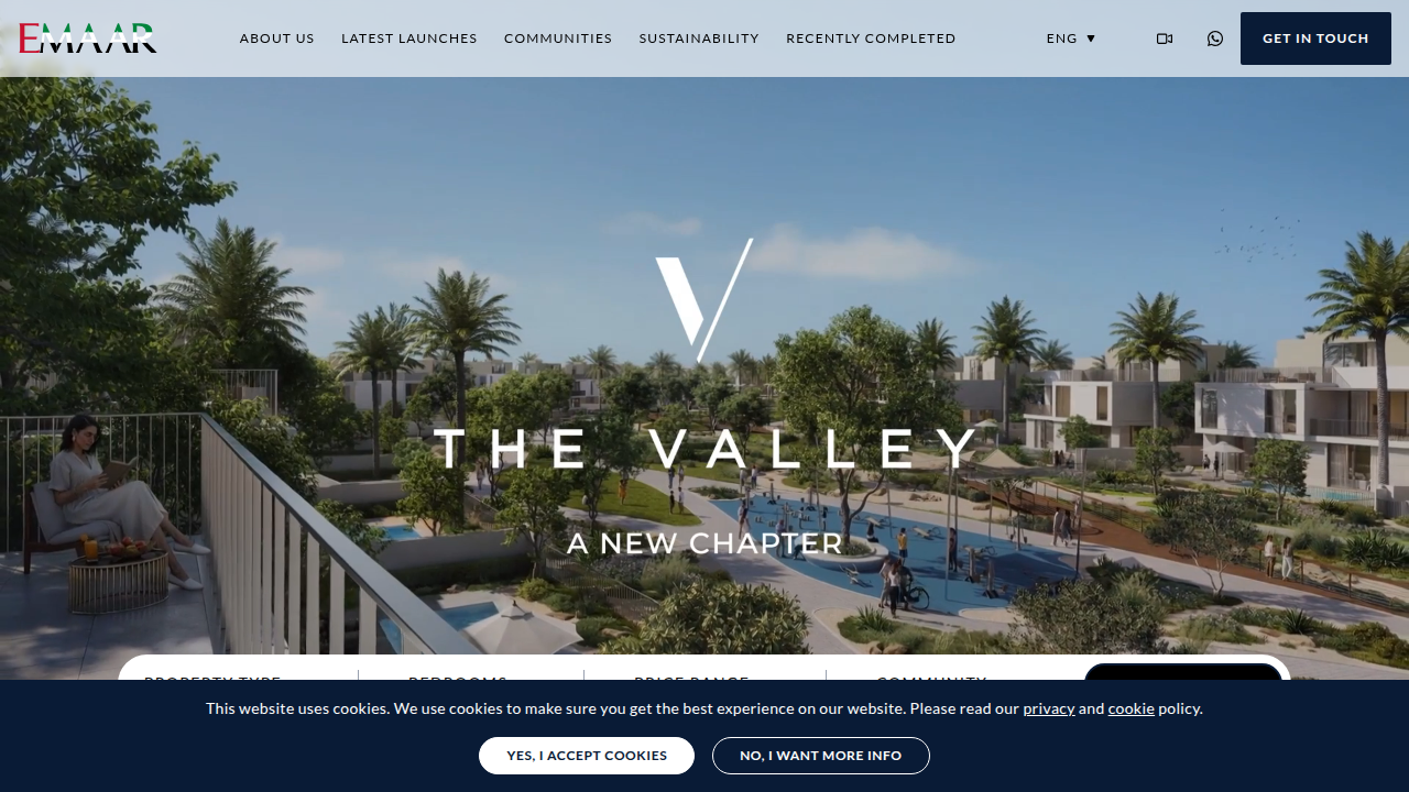 The official website of Emaar Properties, a leading developer of landmark projects in Dubai.