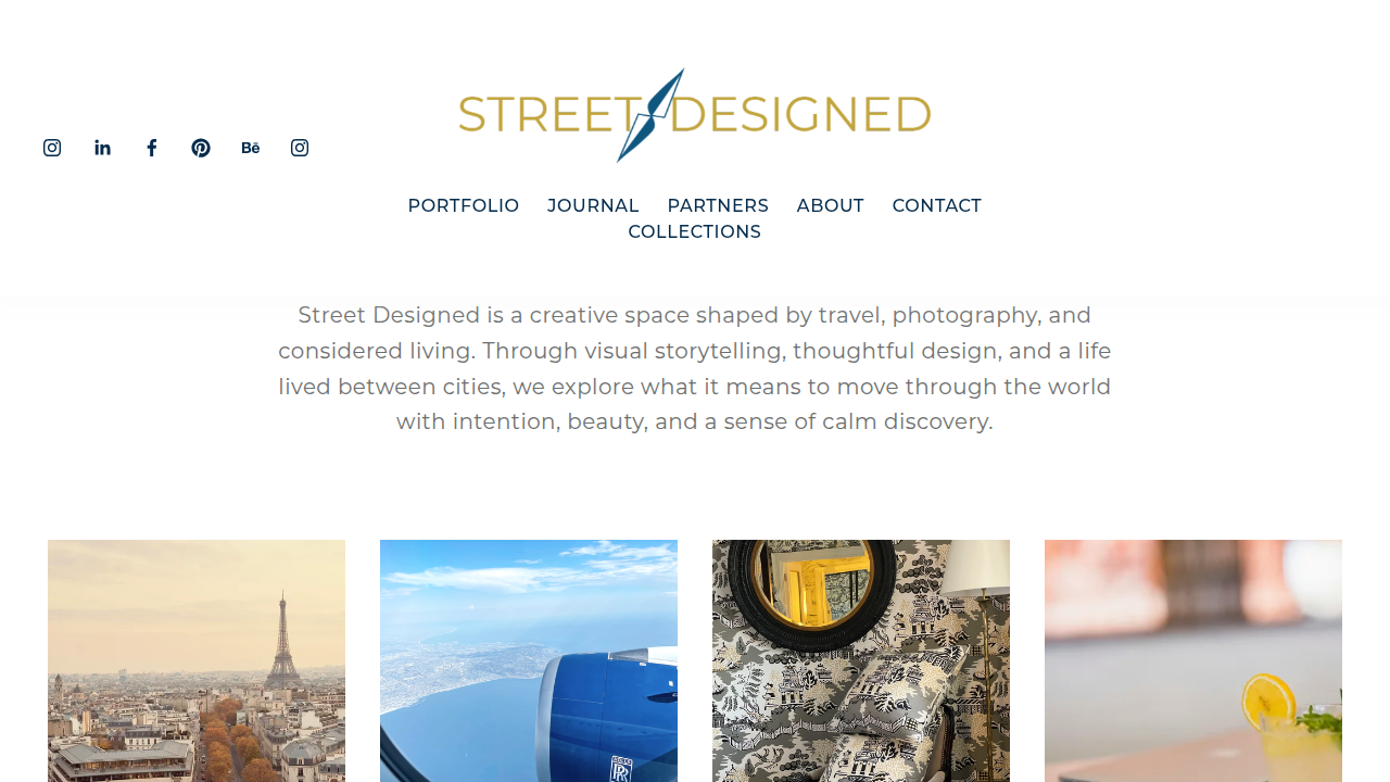 Screenshot of the Streetdesigned website, a resource for understanding modern architecture and design principles.