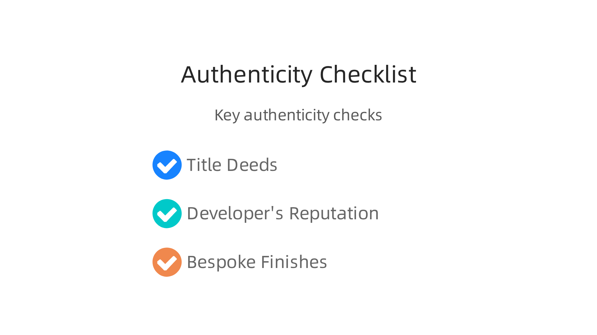 Key checks to ensure the authenticity and legal status of a luxury property before purchase.